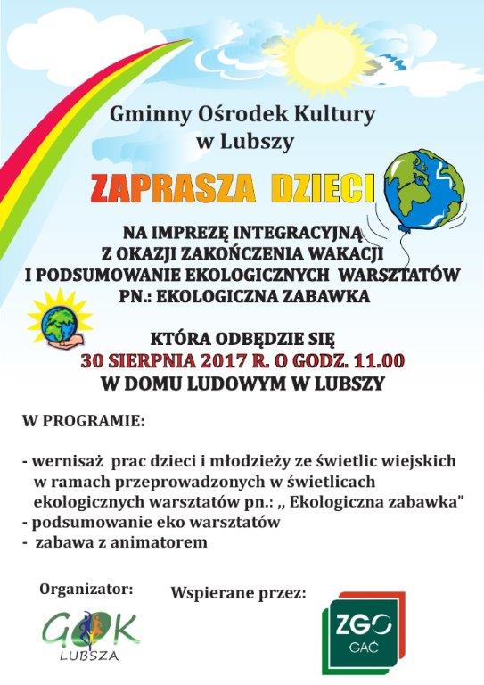 AFISZ ZAKOCZENIE WAKACJI