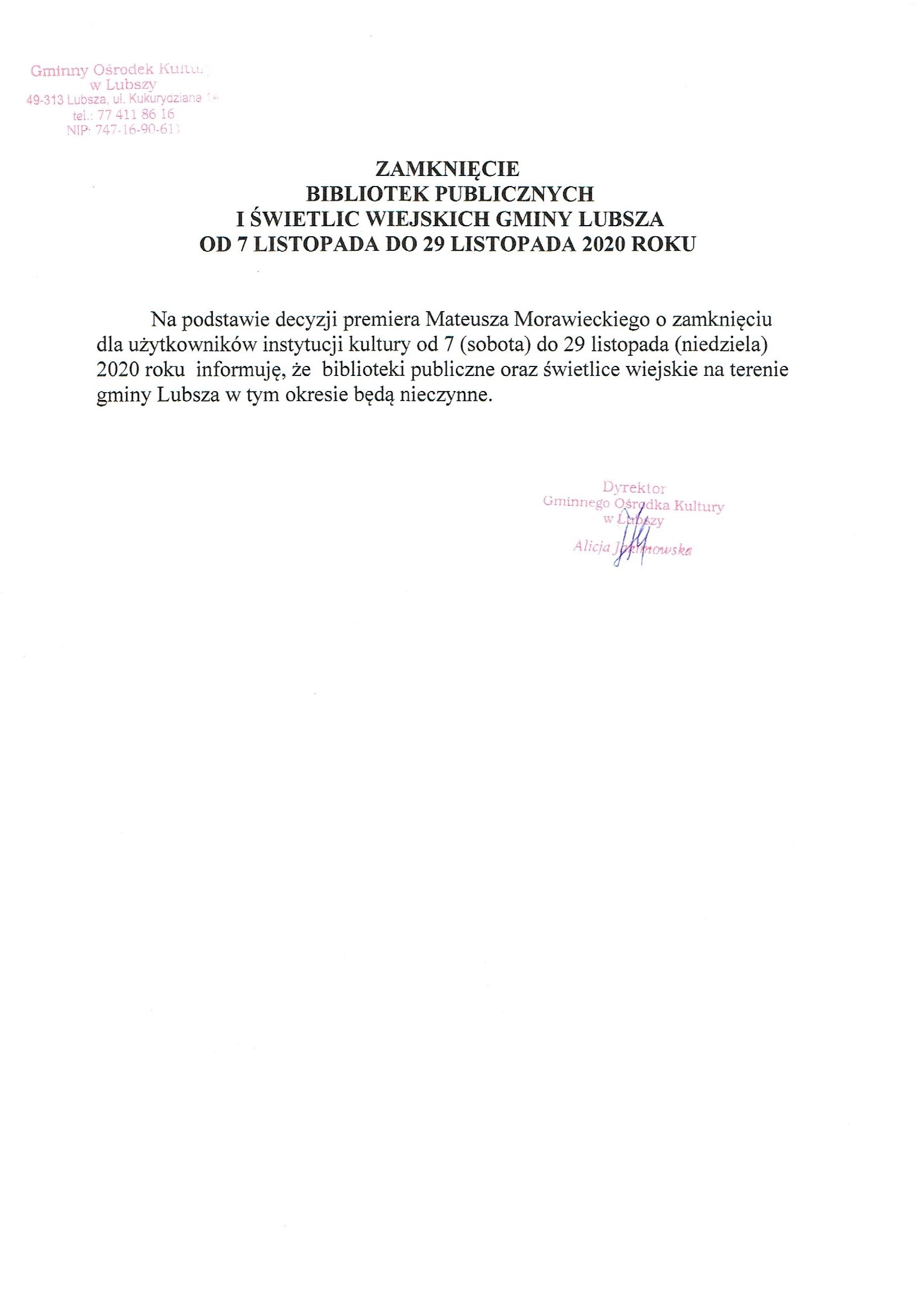 zamknicie placwek